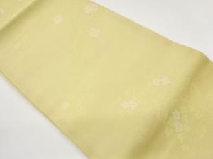 紗 秋草模様織出し名古屋帯